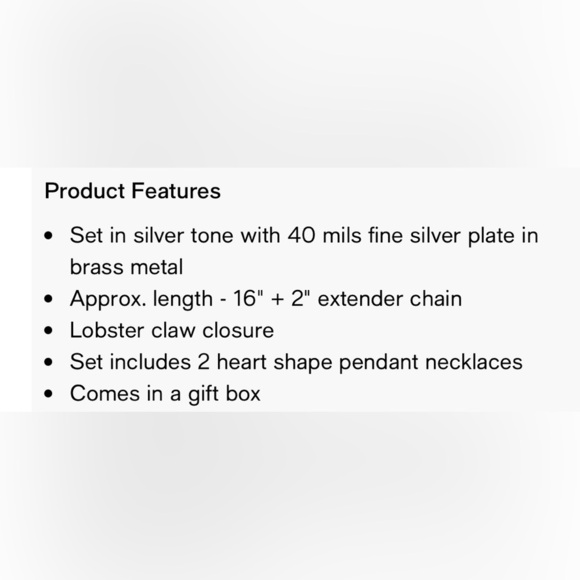 FAO Schwarz Gold Toned Heart & Soul Necklace Set - Picture 4 of 5